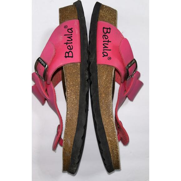 Birkenstock Betula Gizeh Birko-Flor Shiny Pink Sandals Thong Womens Size 6 - Picture 7 of 8